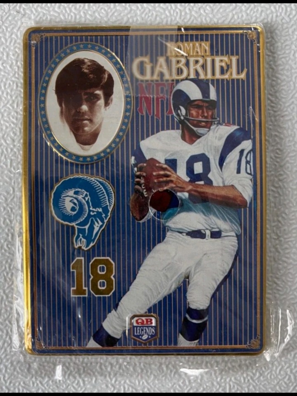 1994 QB Legends NFL Metallic Images #6 Roman Gabriel Los Angeles Rams. Sealed